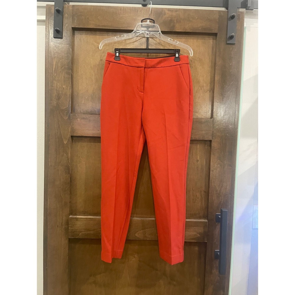 Express Columnist Red Ankle Dress Pants Mid Rise Slim Tapered Workwear L77 - Picture 2 of 9